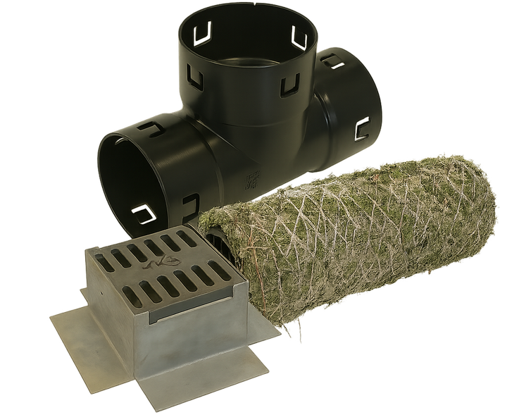 Belüftungssystem für Baumgranulat und Baumsubstrat