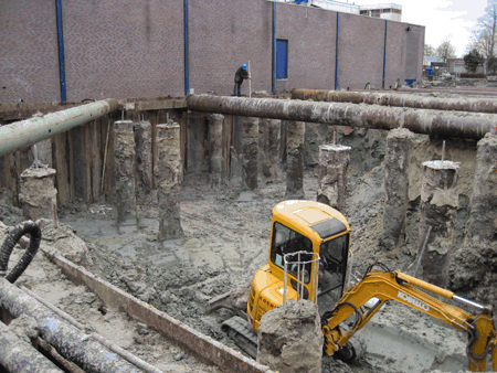 Ontgraven bouwput door Koers Aannemingen - Plan Vredeveld Assen.