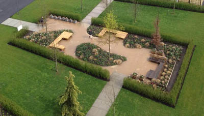 Halfverharding KoMex geel Verver Export tuin Floriade Halfverharding KoMex geel Verver Export tuin Floriade